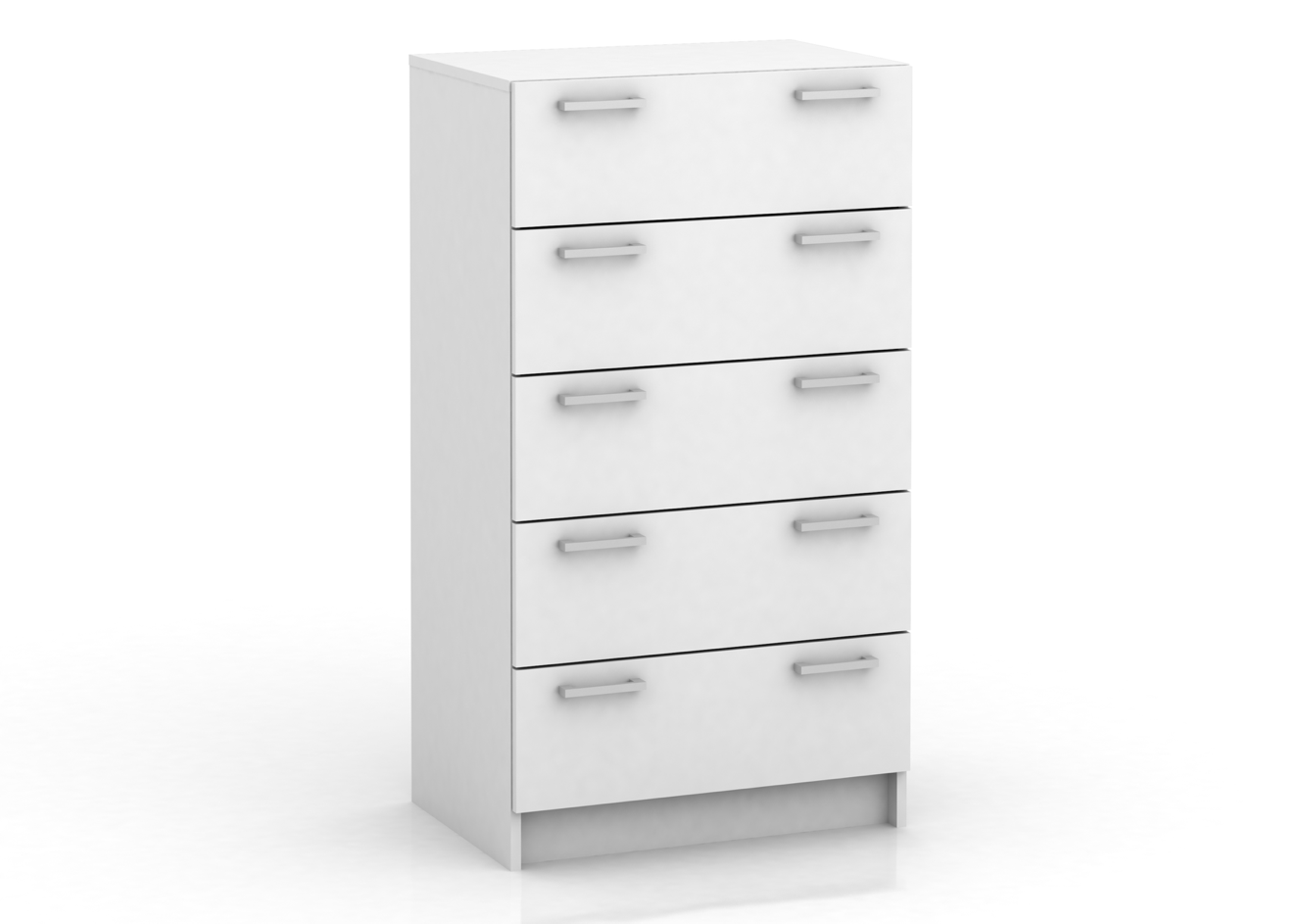5 Drawer Tallboy Chest Of Drawers White