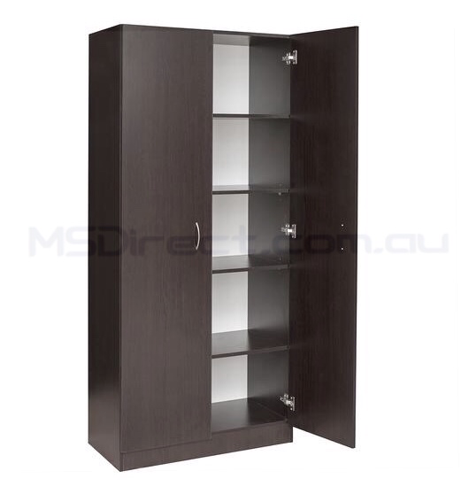 Pantry Cupboard - New 2 Door Pantry Linen Storage Cupboard Shelf Wardrobe kitchen laundry - SKU 6003