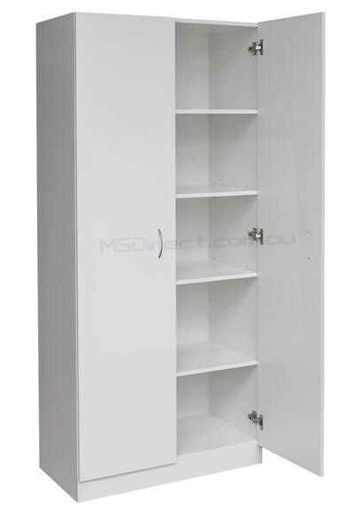 Pantry Cupboard - New 2 Door Pantry Cupboard Linen Storage Cabinet Shelf Wardrobe Kitchen Laundry - SKU 6002