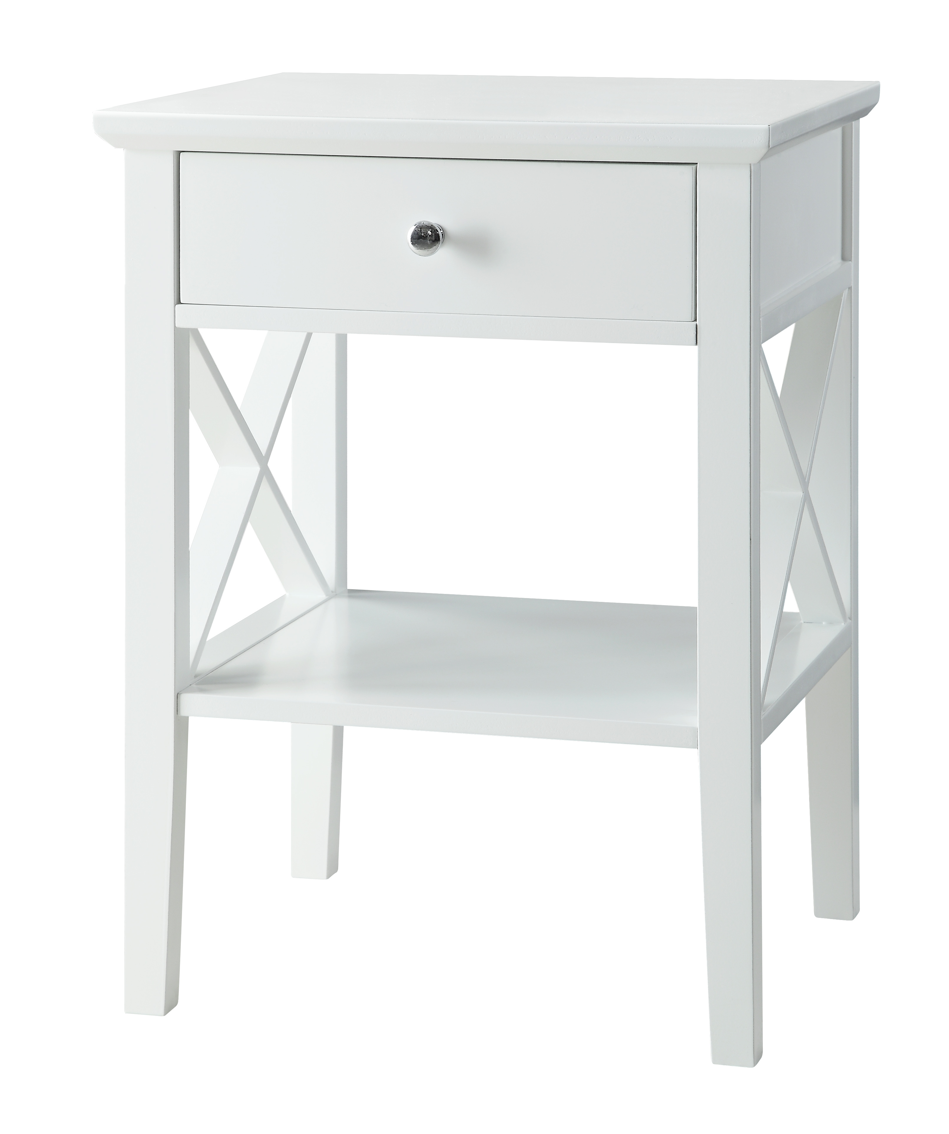 Long Island 1 Drawer Side Table White