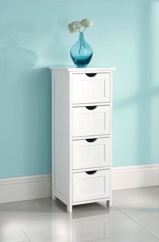4 Drawer Multipurpose Bathroom Cabinet