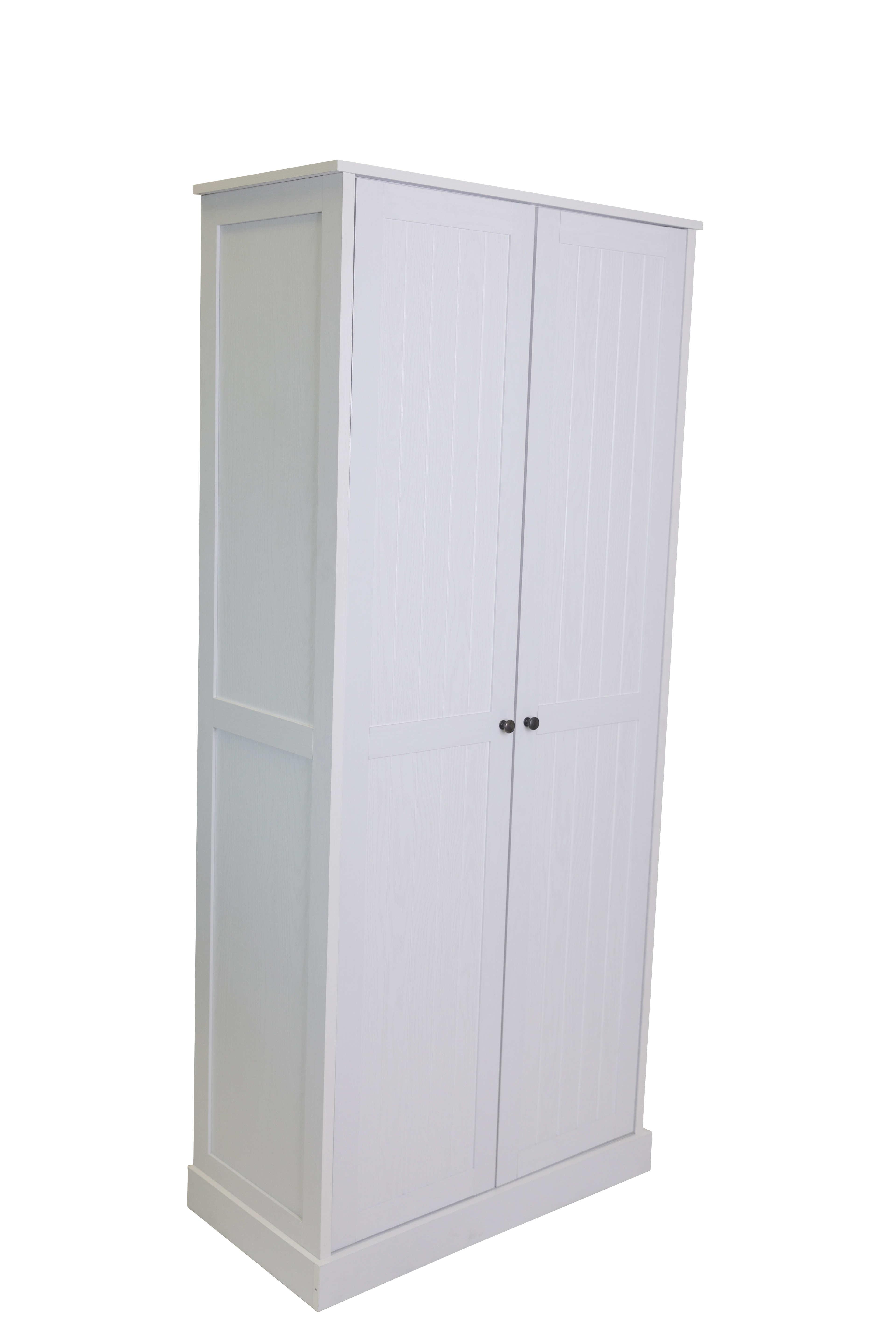 Hamptons 2 Door 5 Tier Shelf 80cm Multipurpose Cupboard