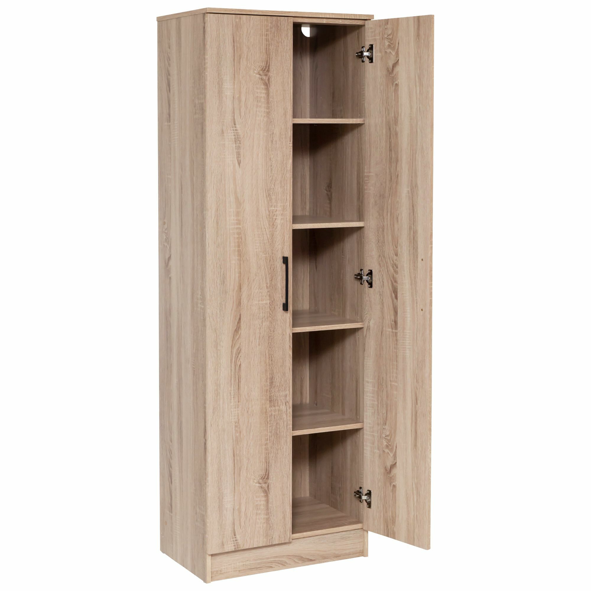 Multi Purpose Pantry Cupboard 5 Tier Light Sonoma Oak