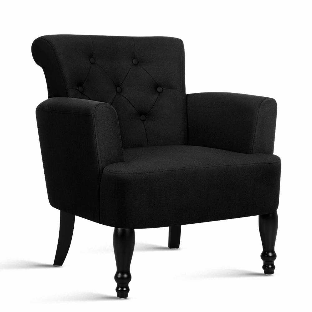 New French Lorraine Chair Retro Wing - Black