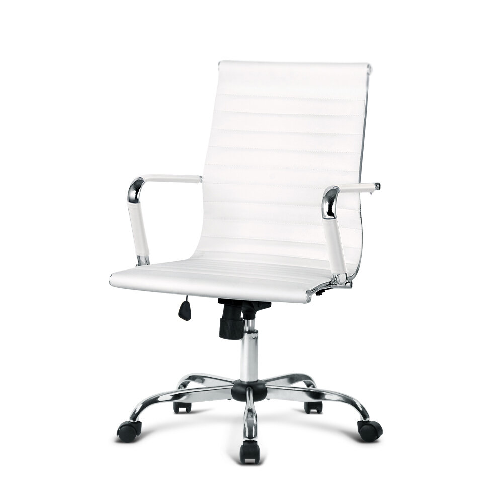 New Gaming Office Chair Computer Desk Chairs Home Work Study White Mid Back