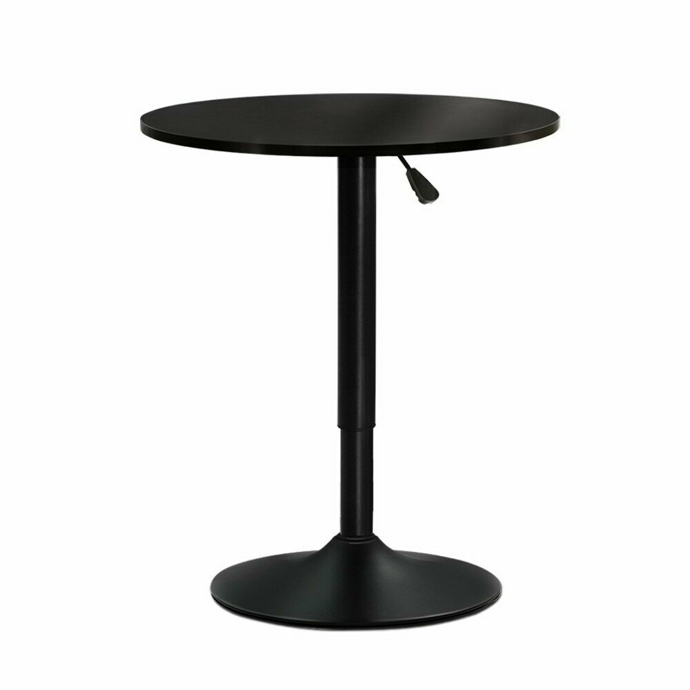 New Adjustable Bar Table Gas Lift Wood Metal Black