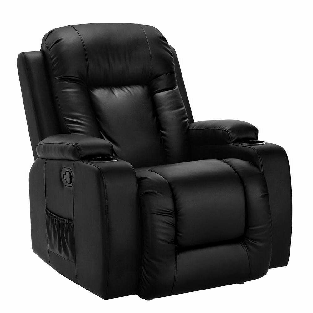 New Electric Massage Chair Recliner Luxury Lounge Sofa Armchair Heat Leather
