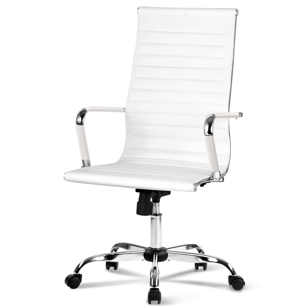 New Gaming Office Chair Computer Desk Chairs Home Work Study White High Back