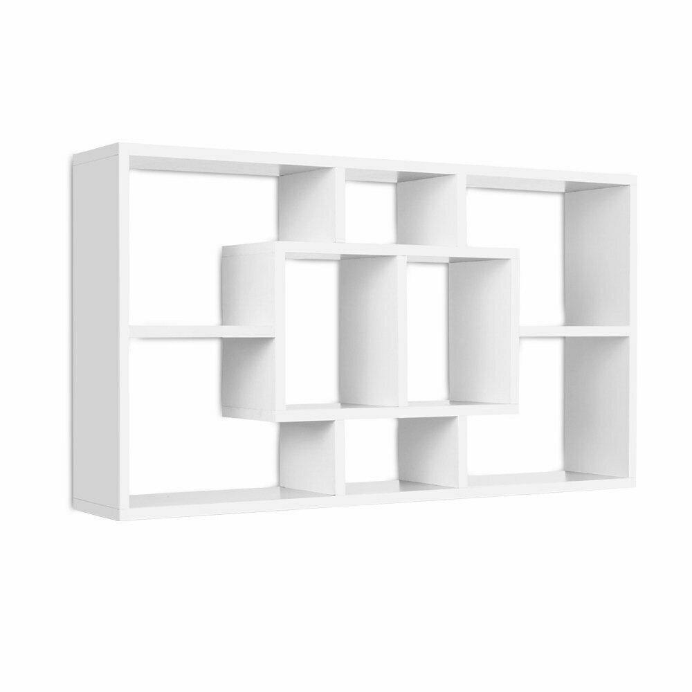 New Floating Wall Shelf DIY Mount Storage Bookshelf Display Rack White