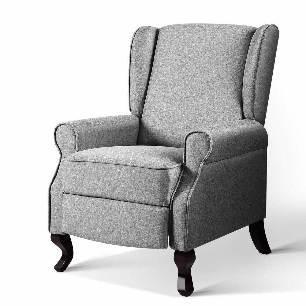 New Recliner Chair Luxury Lounge Armchair Single Sofa Couch Fabric Grey