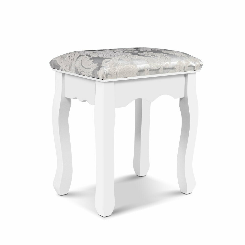 New Dressing Stool Bedroom White Make Up Chair Living Room Fabric Furniture