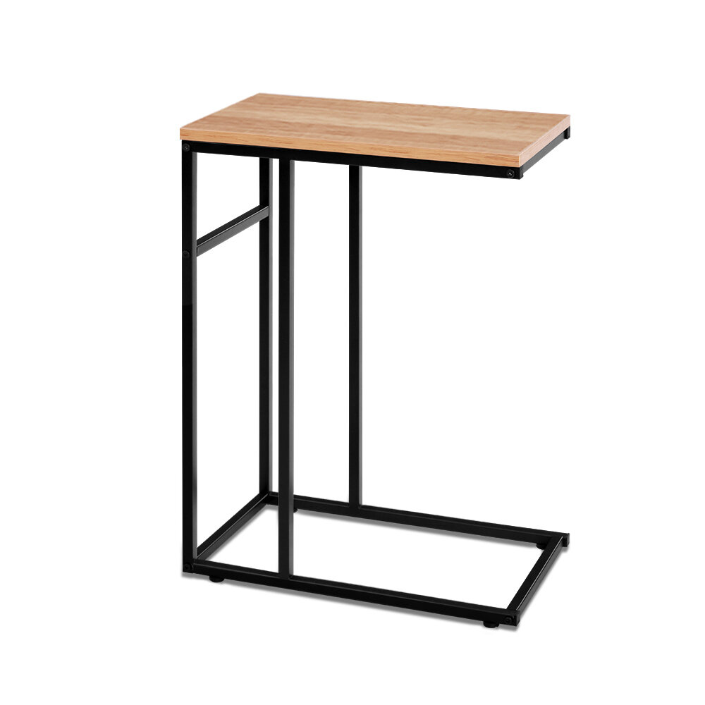 New Coffee Side Table Laptop Desk Bedside Sofa End Tables Wooden Metal Frame
