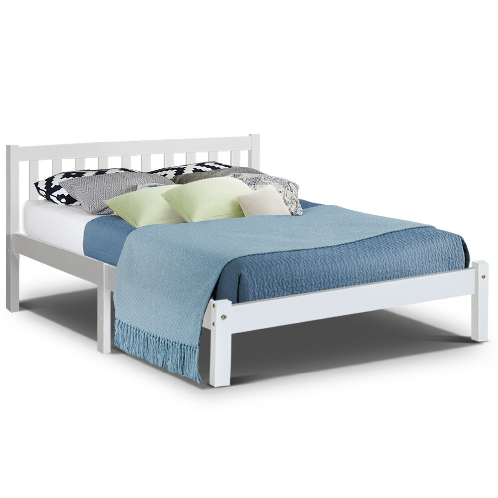 New Wooden Bed Frame Queen Size Pine Wood Timber Mattress Base Bedroom