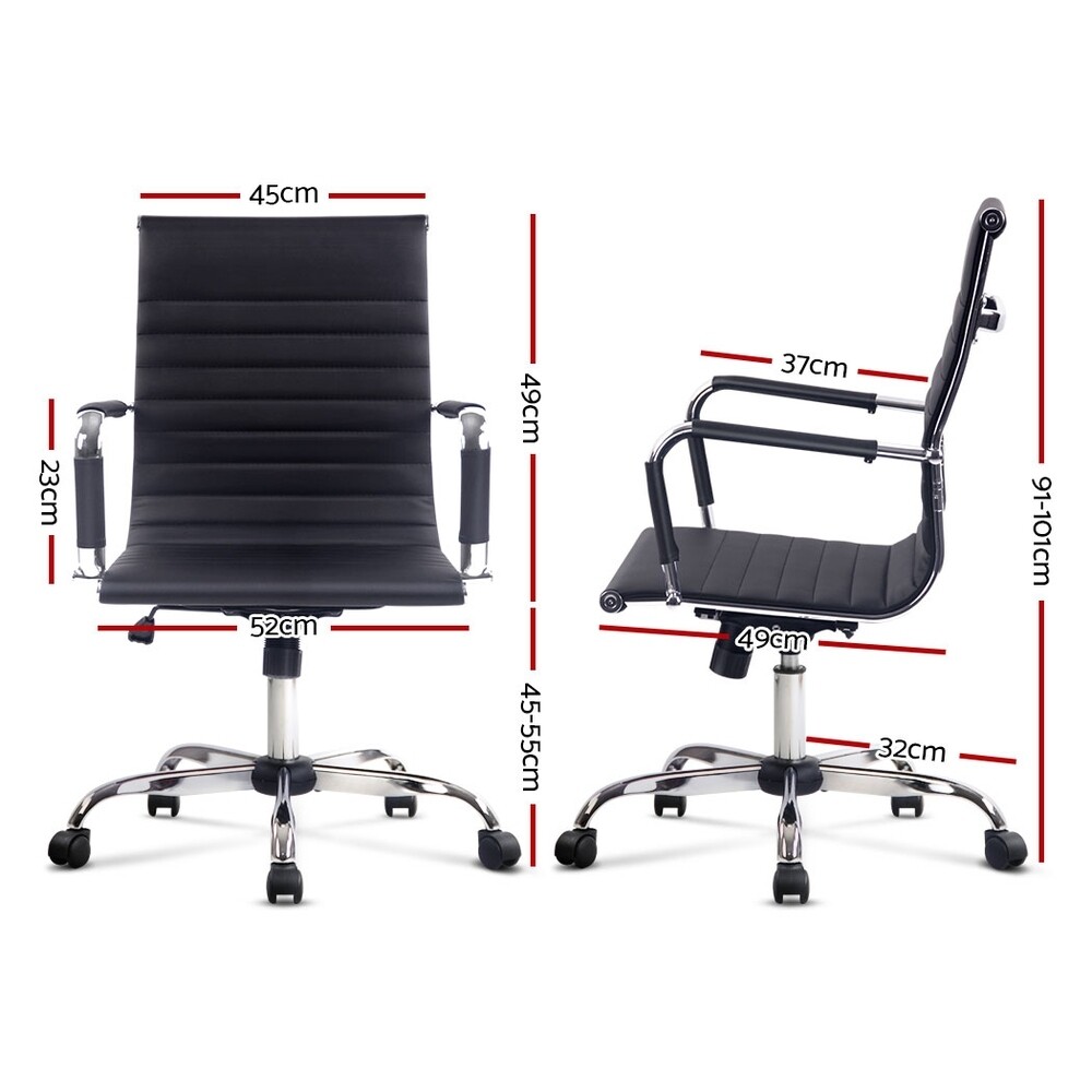 New Gaming Office Chair Computer Desk Chairs Home Work Study Black Mid Back