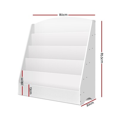 5 Tiers Kids Bookshelf Magazine Rack Shelf Organiser Bookcase Display