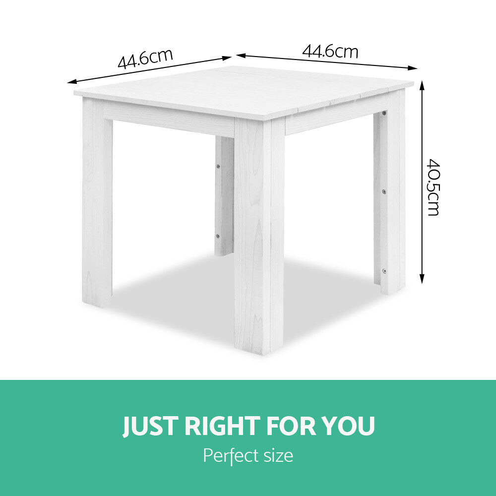 Outdoor Side Beach Table - White