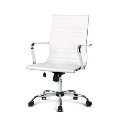 New Gaming Office Chair Computer Desk Chairs Home Work Study White Mid Back