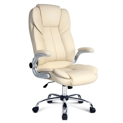 New PU Leather Executive Office Desk Chair - Beige