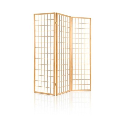 New 3 Panel Wooden Room Divider - Natural