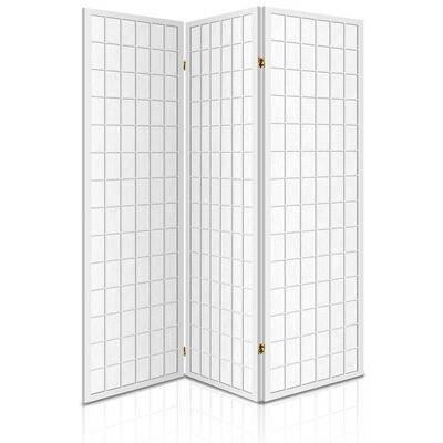 New 3 Panel Wooden Room Divider - White