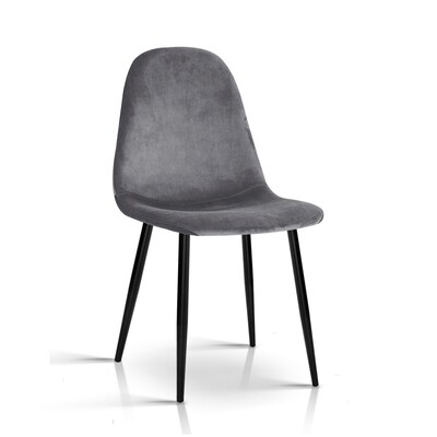 4 X New Dining Chairs Dark Grey 