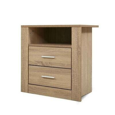 New Bedside Tables Drawers Storage Cabinet Shelf Side End Table Oak