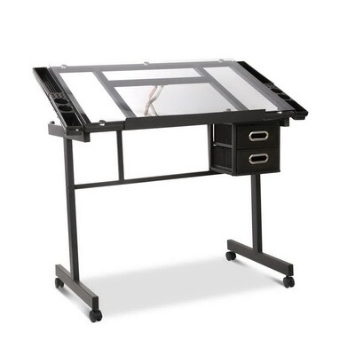New Adjustable Drawing Desk - Black and Grey