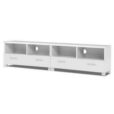 New TV Stand Entertainment Unit with Drawers - White