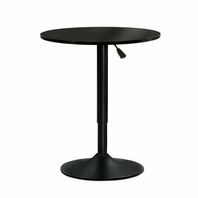 New Adjustable Bar Table Gas Lift Wood Metal Black