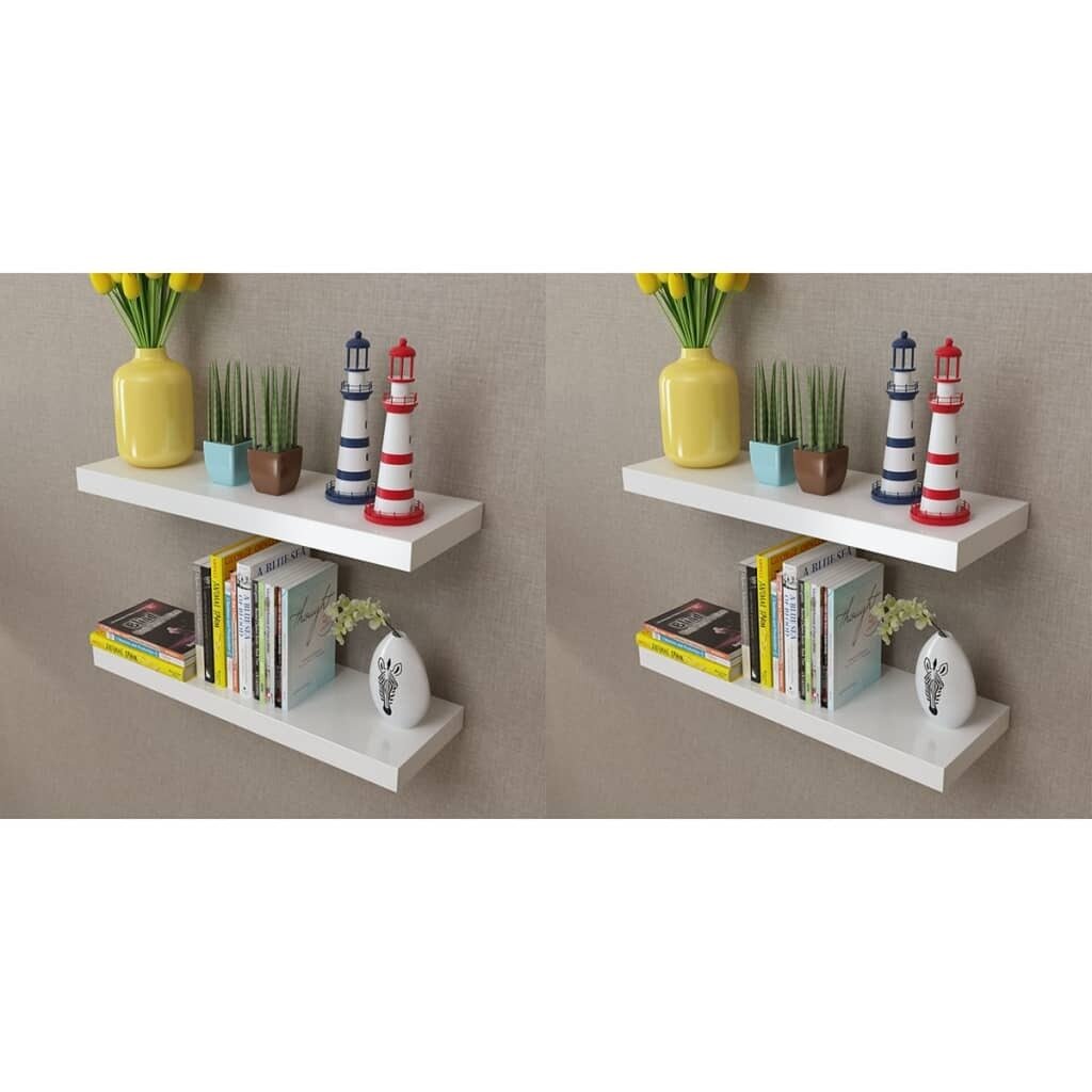 Wall Shelves 4 pcs White 60 cm