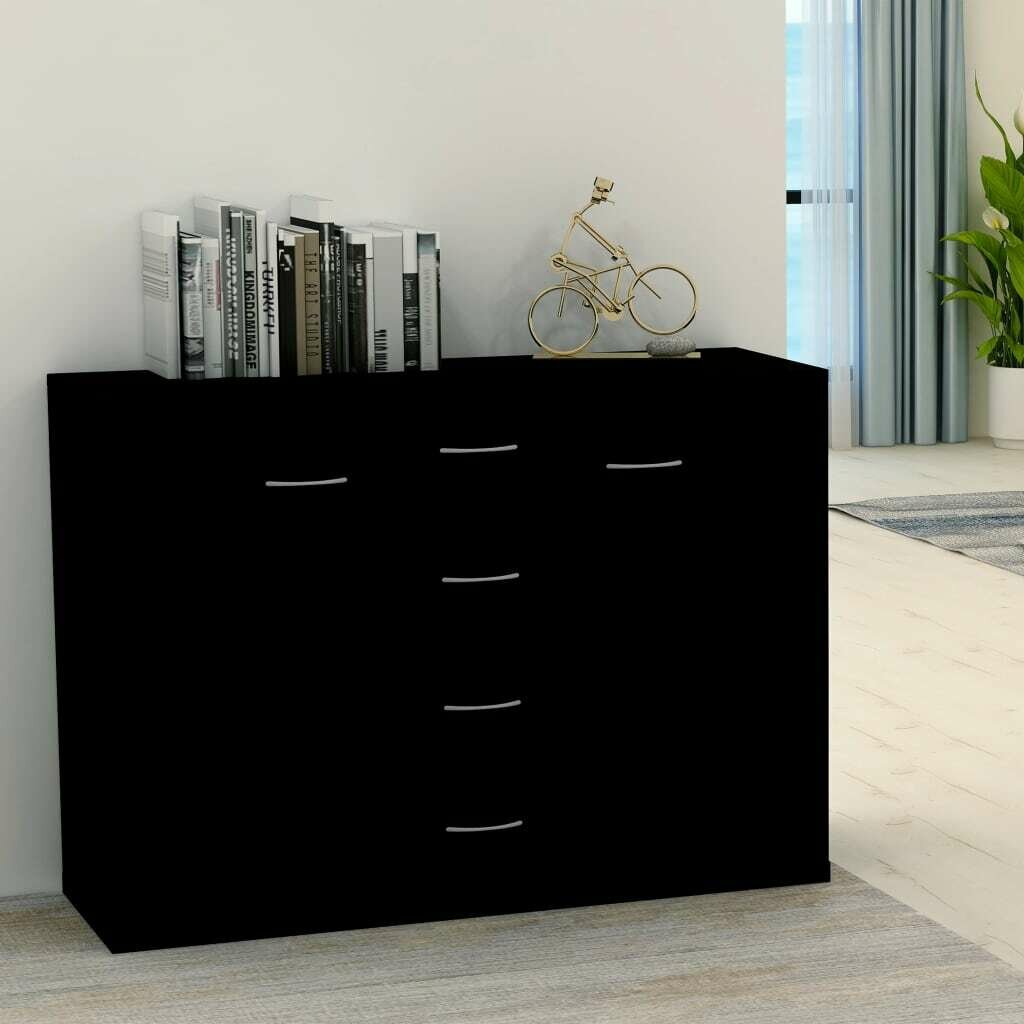 Sideboard Black 88x30x65 cm Chipboard