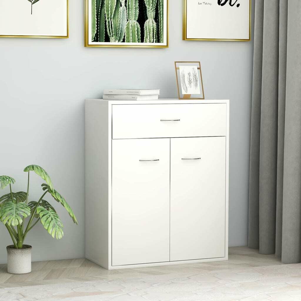 Sideboard White 60x30x75 cm Chipboard