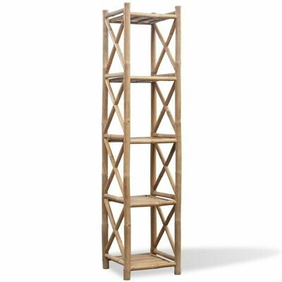 5-Tier Square Bamboo Shelf