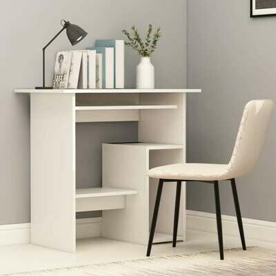 Desk White 80x45x74 cm Chipboard