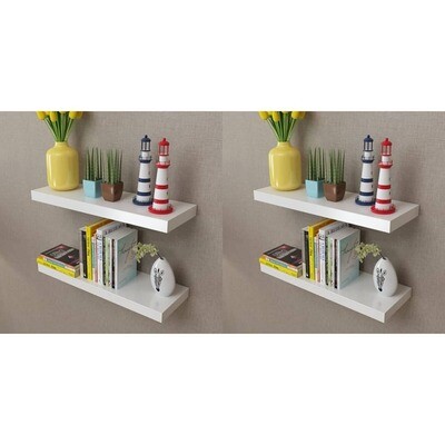 Wall Shelves 4 pcs White 60 cm