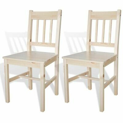 Dining Chairs 2 pcs Pinewood