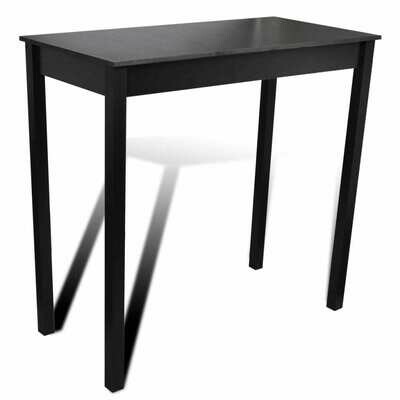 Bar Table MDF Black 115x55x107 cm