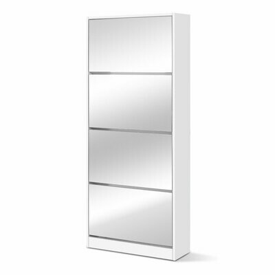 New Shoe Cabinet Mirror Shoes Storage Rack Organiser 60 Pairs Cupboard Shelf