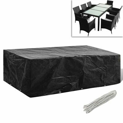 Garden Furniture Cover 8 Person Poly Rattan Set 10 Eyelets 300 x 140cm