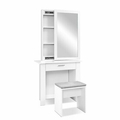New Dressing Table Mirror Stool Mirror Jewellery Cabinet Makeup Storage Desk