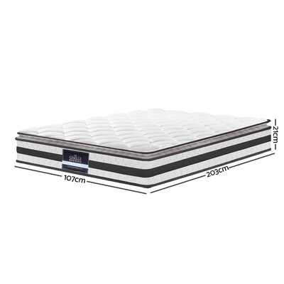 King Single Size Pillow Top Spring Foam Mattress
