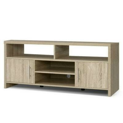 New TV Cabinet Entertainment Unit Stand Storage Shelf Sideboard 140cm Oak