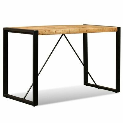 Dining Table Solid Rough Mango Wood 120 cm