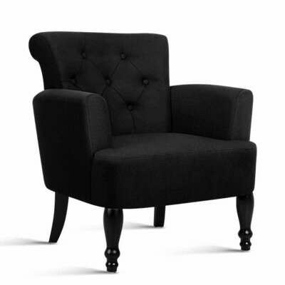 New French Lorraine Chair Retro Wing - Black