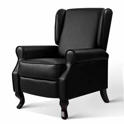 New Recliner Chair Luxury Lounge Armchair Single Sofa Couch PU Leather Black