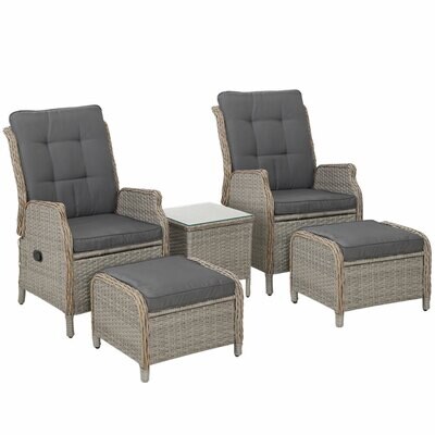 Recliner Chairs Sun lounge Outdoor Setting Patio Furniture Garden Wicker
