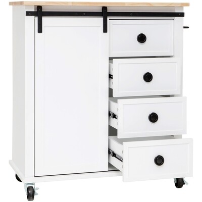 4 Drawer 1 Door Kitchen Trolley