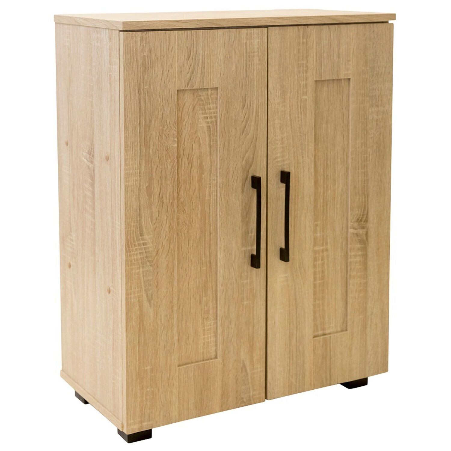 Montreal Cupboard 2 Door w/Shelves Low Style - Light Sonoma Oak