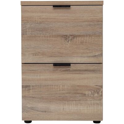 Rico 2 Drawer Filing Cabinet - Light Sonoma Oak