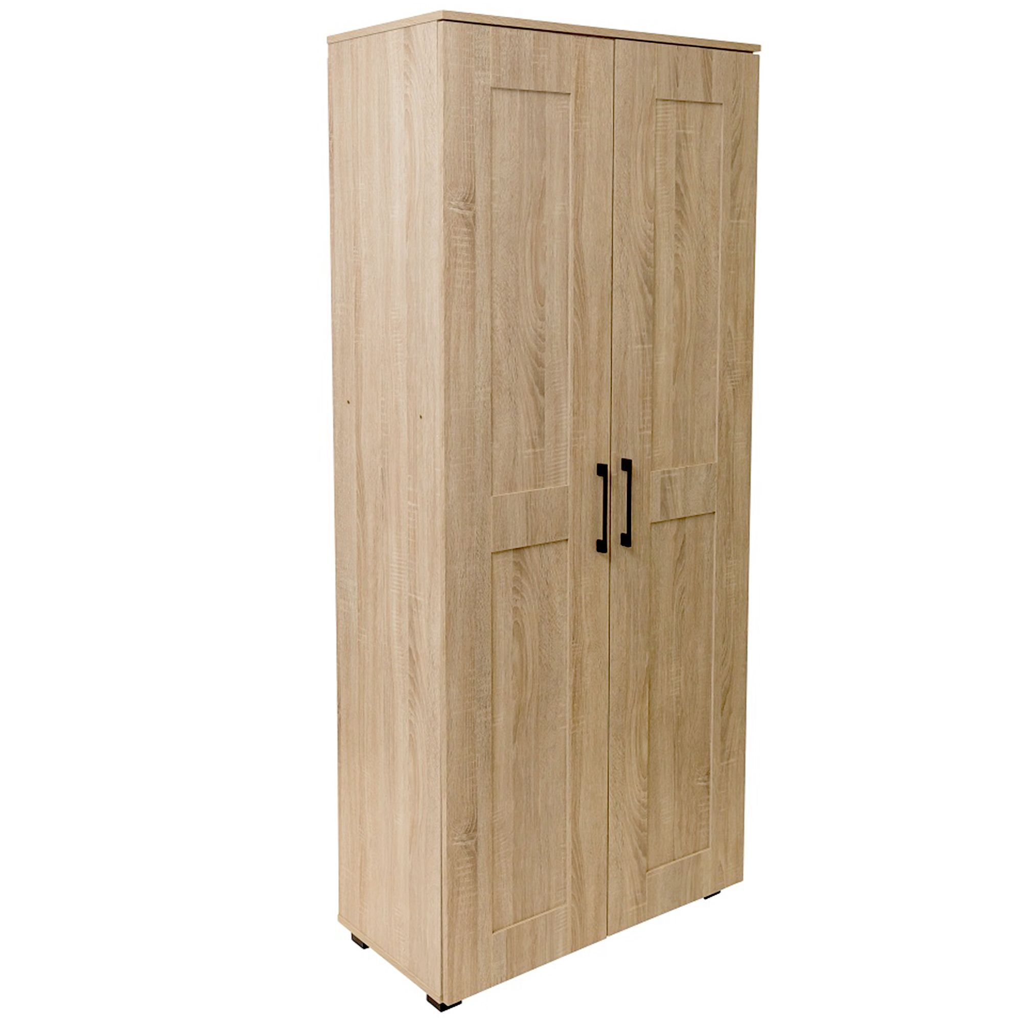 Pantry Storage Cupboard 2 Doors Light Sonoma Oak